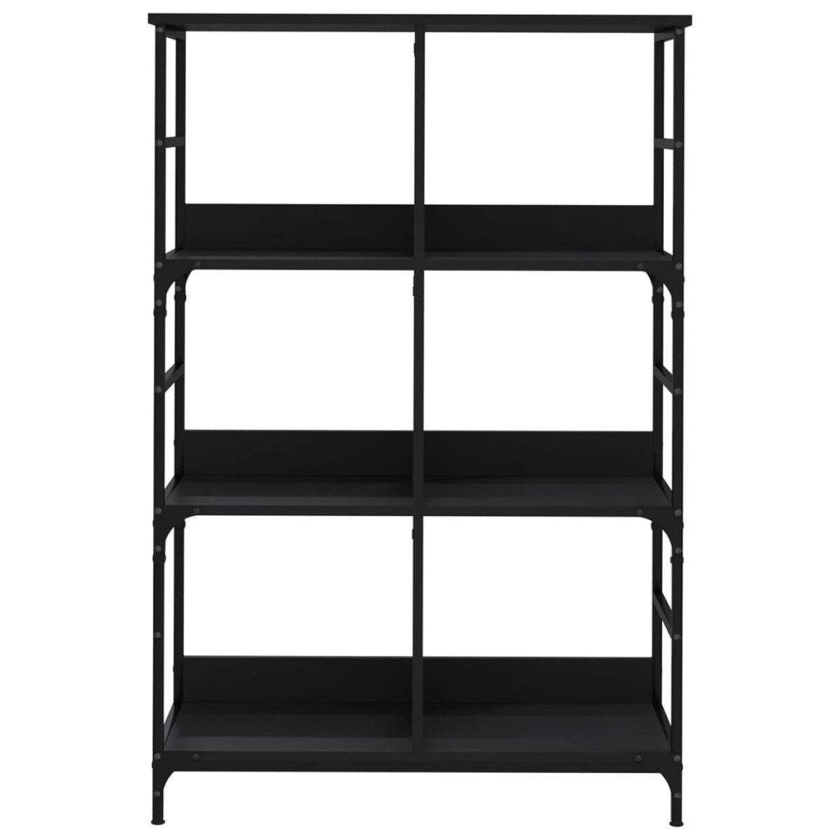 vidaXL Βιβλιοθήκη Μαύρη 78,5x33x117,5 εκ. από Επεξεργασμένο Ξύλο