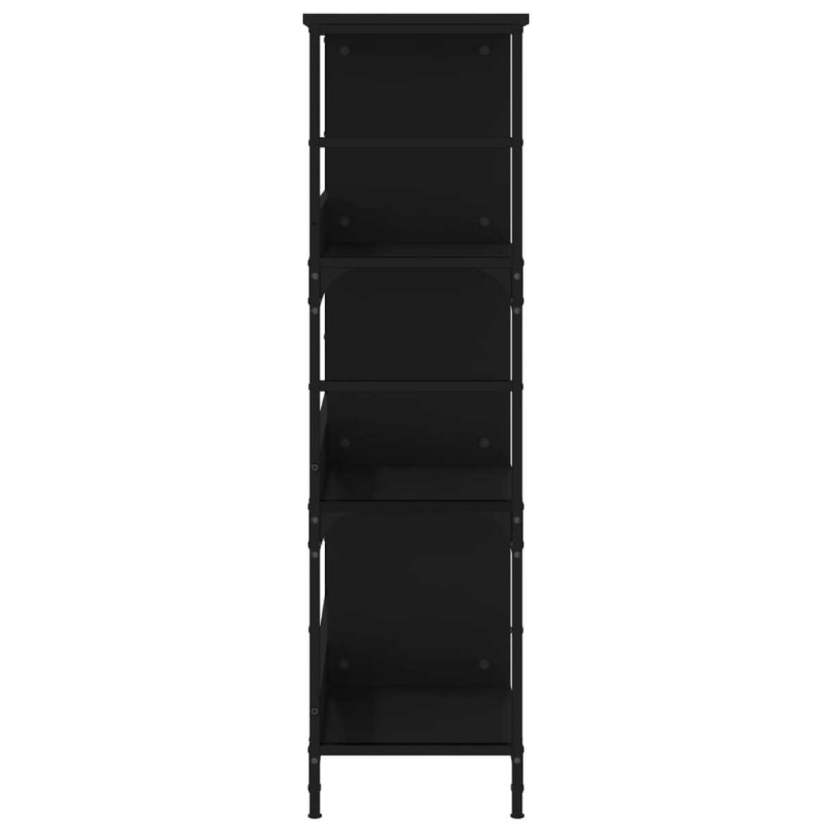 vidaXL Βιβλιοθήκη Μαύρη 78,5x33x117,5 εκ. από Επεξεργασμένο Ξύλο