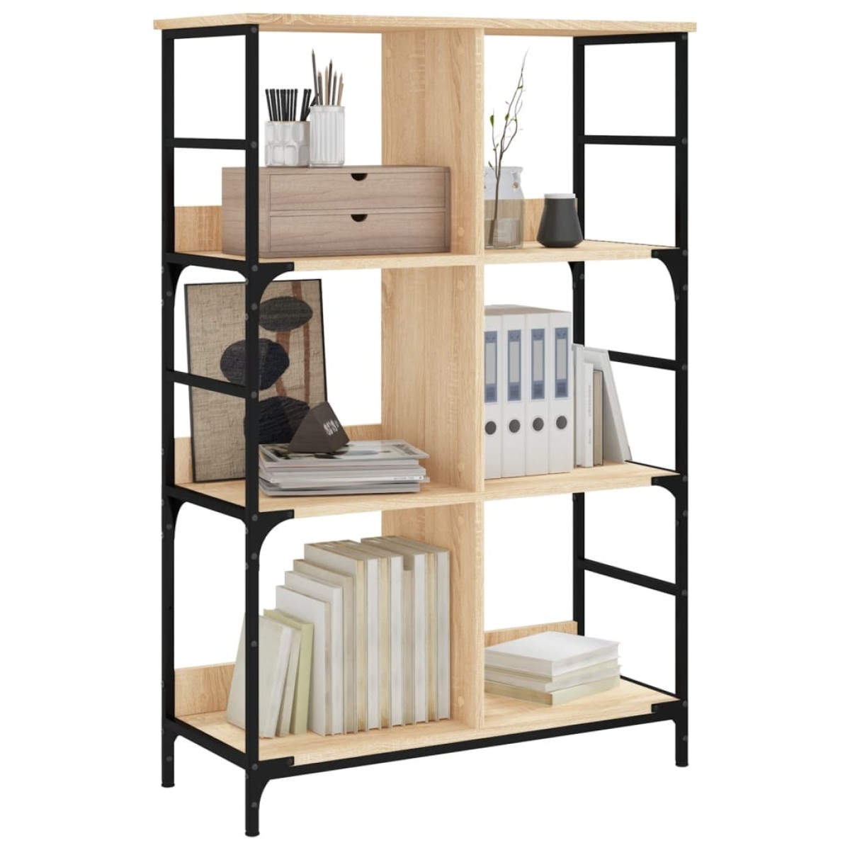 vidaXL Βιβλιοθήκη Sonoma Δρυς 78,5x33x117,5 εκ. Επεξεργασμένο Ξύλο
