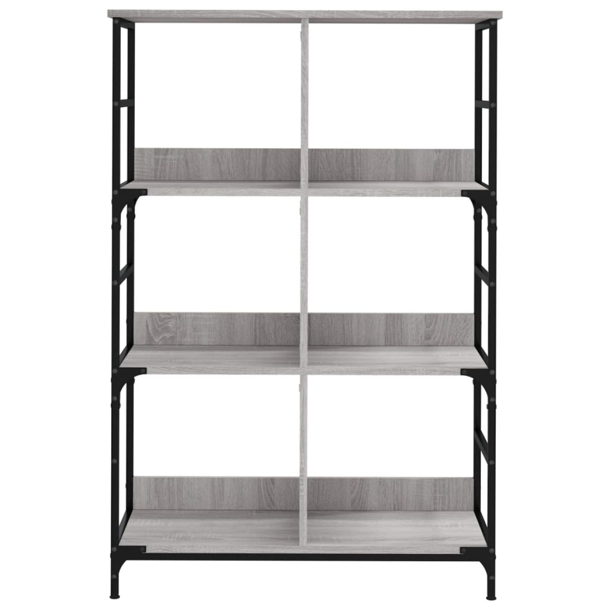 vidaXL Βιβλιοθήκη Γκρι Sonoma 78,5x33x117,5 εκ. Επεξεργασμένο Ξύλο