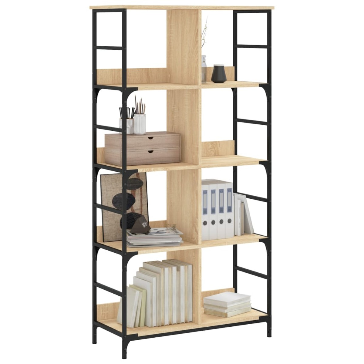 vidaXL Βιβλιοθήκη Sonoma Δρυς 78,5x33x153 εκ. Επεξεργασμένο Ξύλο