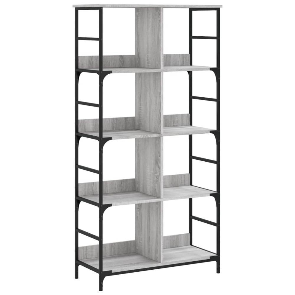 vidaXL Βιβλιοθήκη Γκρι Sonoma 78,5 x 33 x 153 εκ. Επεξεργασμένο Ξύλο