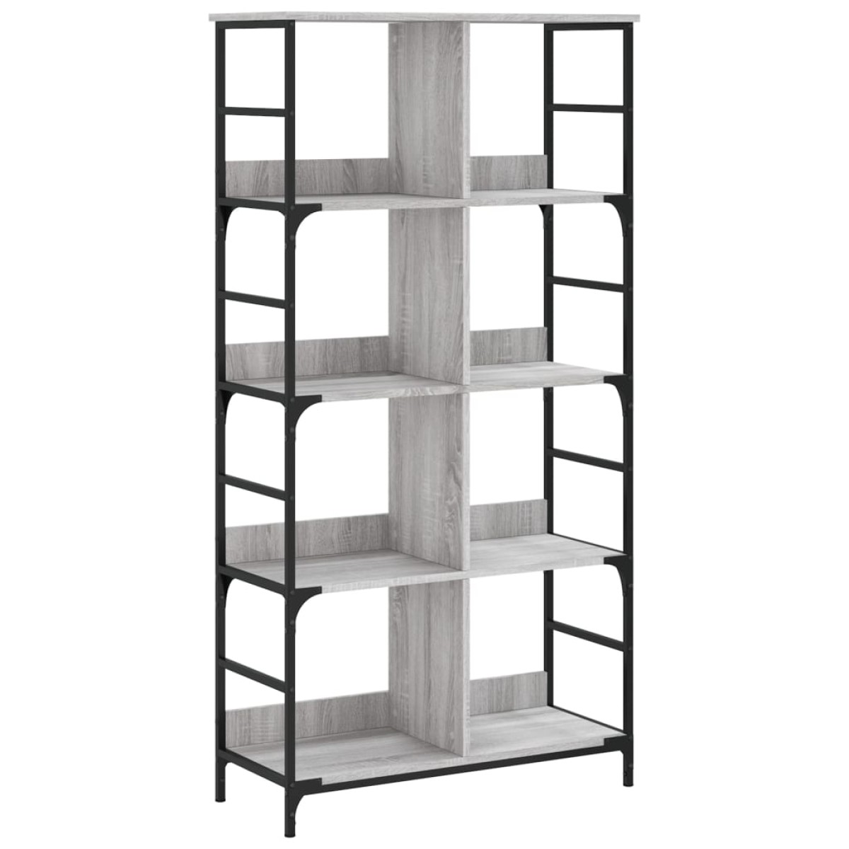 vidaXL Βιβλιοθήκη Γκρι Sonoma 78,5 x 33 x 153 εκ. Επεξεργασμένο Ξύλο