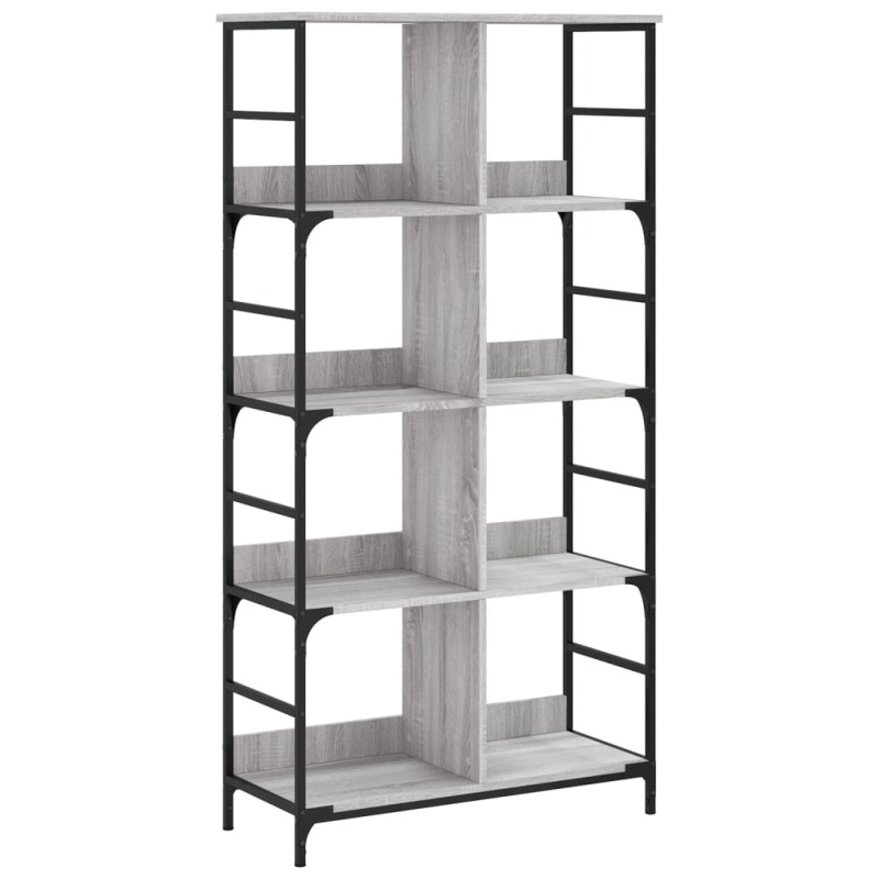 vidaXL Βιβλιοθήκη Γκρι Sonoma 78,5 x 33 x 153 εκ. Επεξεργασμένο Ξύλο