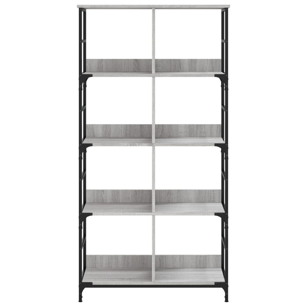 vidaXL Βιβλιοθήκη Γκρι Sonoma 78,5 x 33 x 153 εκ. Επεξεργασμένο Ξύλο
