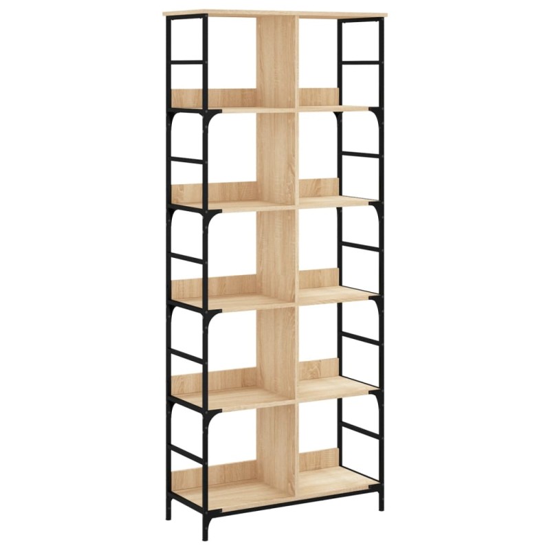 vidaXL Βιβλιοθήκη Sonoma Δρυς 78,5x33x188,5 εκ. Επεξεργασμένο Ξύλο