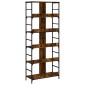 vidaXL Βιβλιοθήκη Καπνιστή Δρυς 78,5x33x188,5 εκ. Επεξεργασμένο Ξύλο