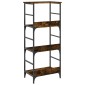 vidaXL Βιβλιοθήκη Καπνιστή Δρυς 50x33x117,5 εκ. Επεξεργασμένο Ξύλο