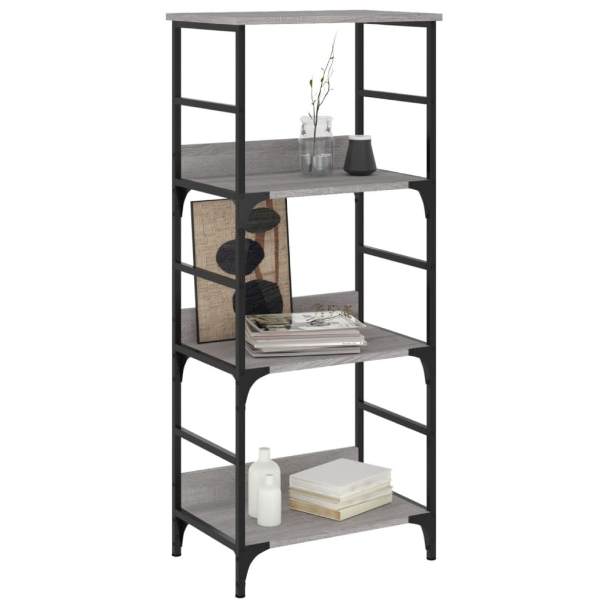 vidaXL Βιβλιοθήκη Γκρι Sonoma 50x33x117,5 εκ. Επεξεργασμένο Ξύλο