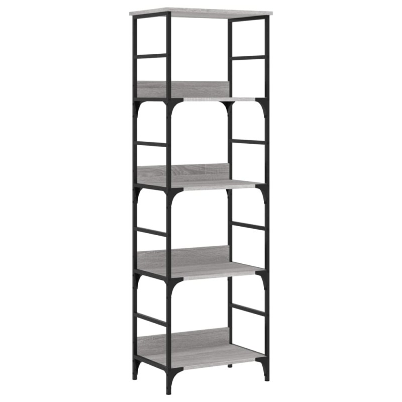 vidaXL Βιβλιοθήκη Γκρι Sonoma 50x33x153 εκ. Επεξεργασμένο Ξύλο