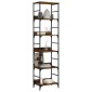 vidaXL Βιβλιοθήκη Καπνιστή Δρυς 50x33x188,5 εκ. Επεξεργασμένο Ξύλο