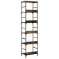 vidaXL Βιβλιοθήκη Καπνιστή Δρυς 50x33x188,5 εκ. Επεξεργασμένο Ξύλο