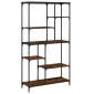vidaXL Βιβλιοθήκη Καπν. Δρυς 99 x 35,5 x 176 εκ. Επεξεργ. Ξύλο/Ατσάλι