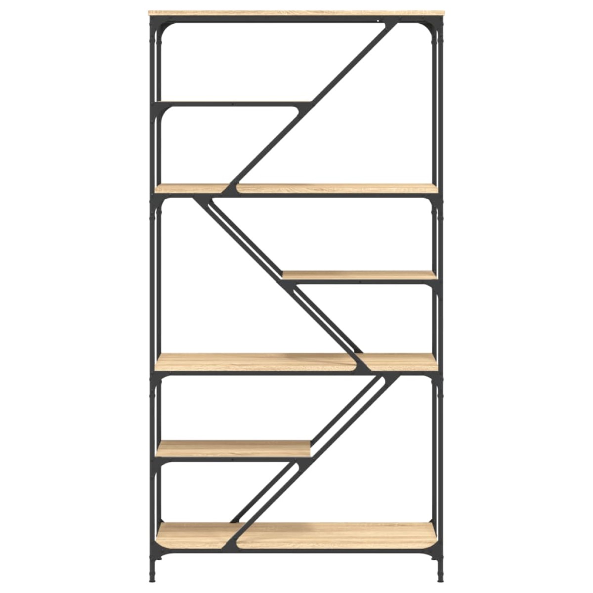 vidaXL Βιβλιοθήκη Sonoma Δρυς 91 x 36 x 176 εκ. Επεξεργ. Ξύλο / Ατσάλι