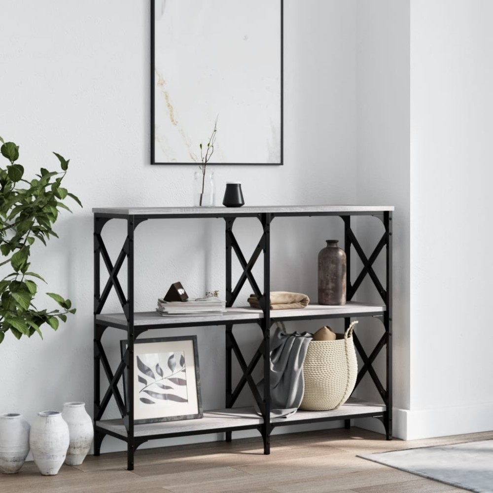 vidaXL Τραπέζι Κονσόλα Γκρι Sonoma 100x28x80,5 εκ. Επεξεργασμένο Ξύλο