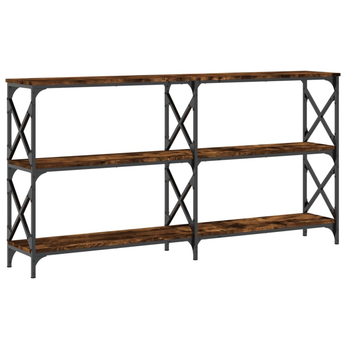 vidaXL Τραπέζι Κονσόλα Καπνιστή Δρυς 156x28x80,5εκ. Επεξεργασμένο Ξύλο