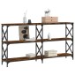 vidaXL Τραπέζι Κονσόλα Καπνιστή Δρυς 156x28x80,5εκ. Επεξεργασμένο Ξύλο