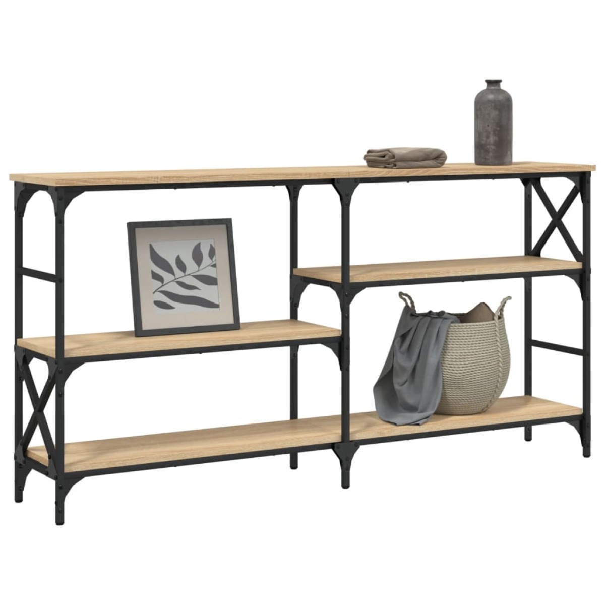 vidaXL Τραπέζι Κονσόλα Sonoma Δρυς 150 x 29 x 76,5 εκ. Επεξεργ. Ξύλο