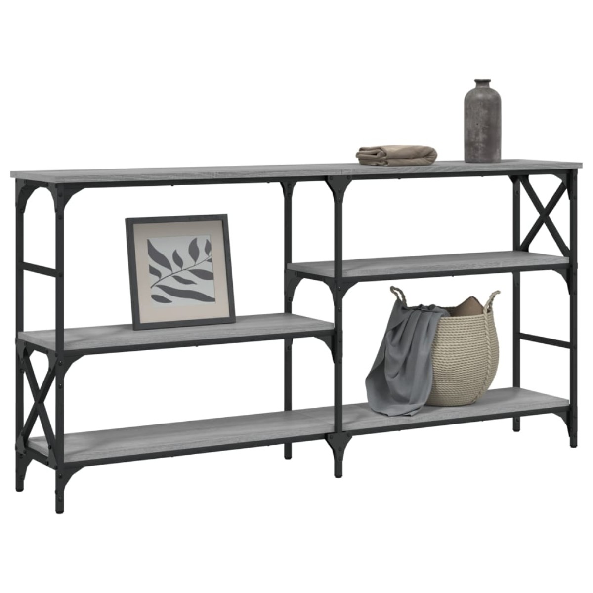 vidaXL Τραπέζι Κονσόλα Γκρι Sonoma 150 x 29 x 76,5 εκ. Επεξεργ. Ξύλο