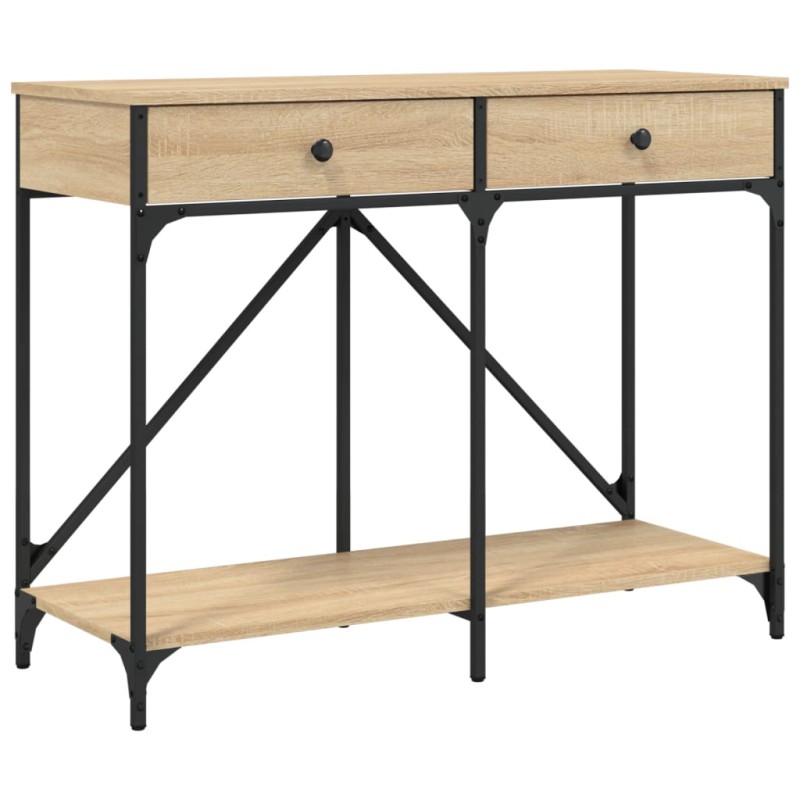 vidaXL Τραπέζι Κονσόλα Sonoma Δρυς 100x39x78,5 εκ. Επεξεργασμένο Ξύλο
