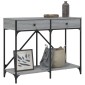 vidaXL Τραπέζι Κονσόλα Γκρι Sonoma 100x39x78,5 εκ. Επεξεργασμένο Ξύλο