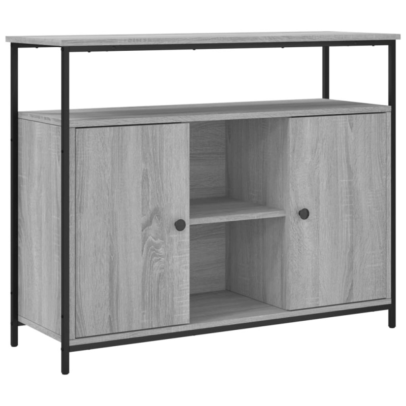 vidaXL Μπουφές Γκρι Sonoma 100x35x80 εκ. από Επεξεργασμένο Ξύλο