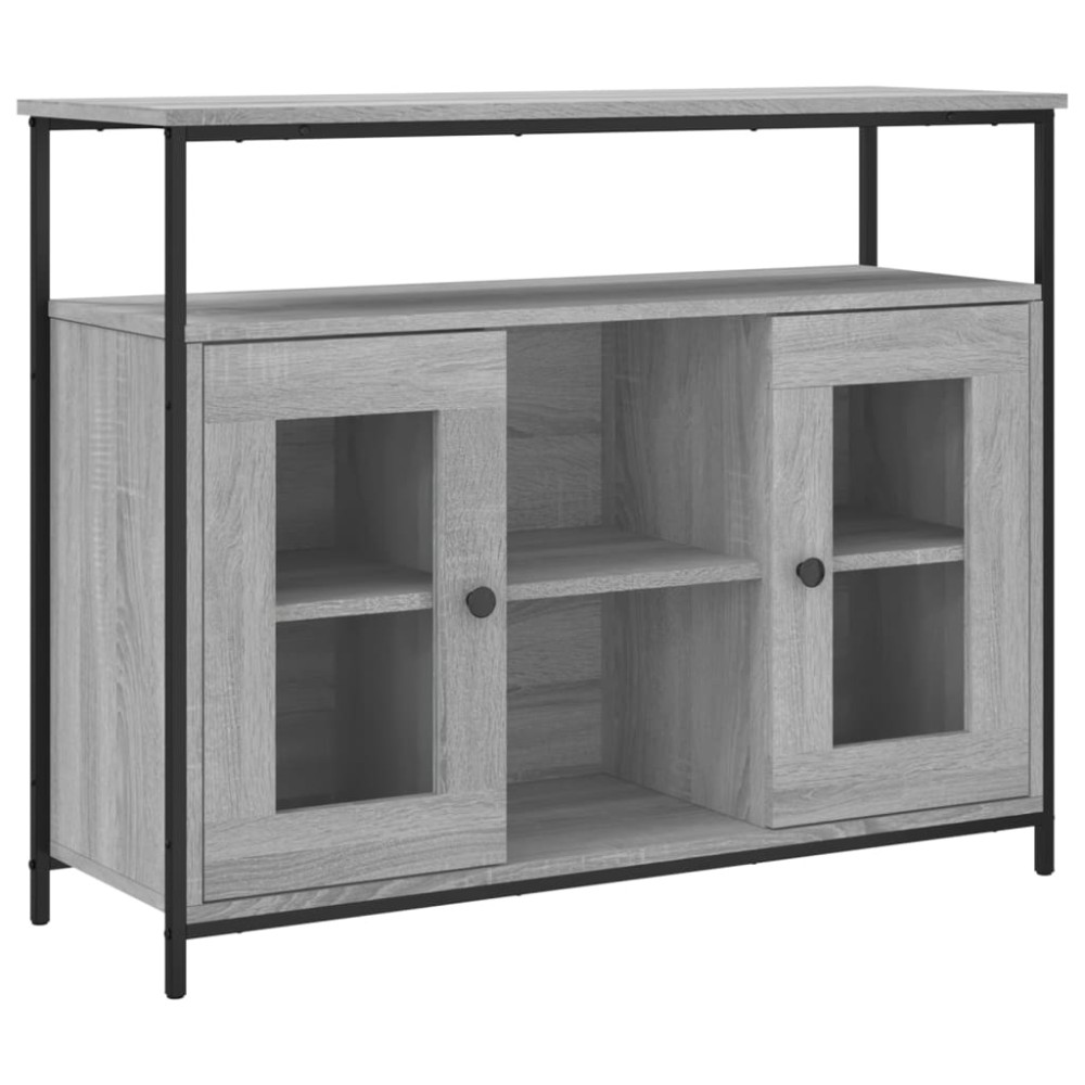 vidaXL Μπουφές Γκρι Sonoma 100x35x80 εκ. από Επεξεργασμένο Ξύλο