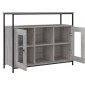 vidaXL Μπουφές Γκρι Sonoma 100x35x80 εκ. από Επεξεργασμένο Ξύλο