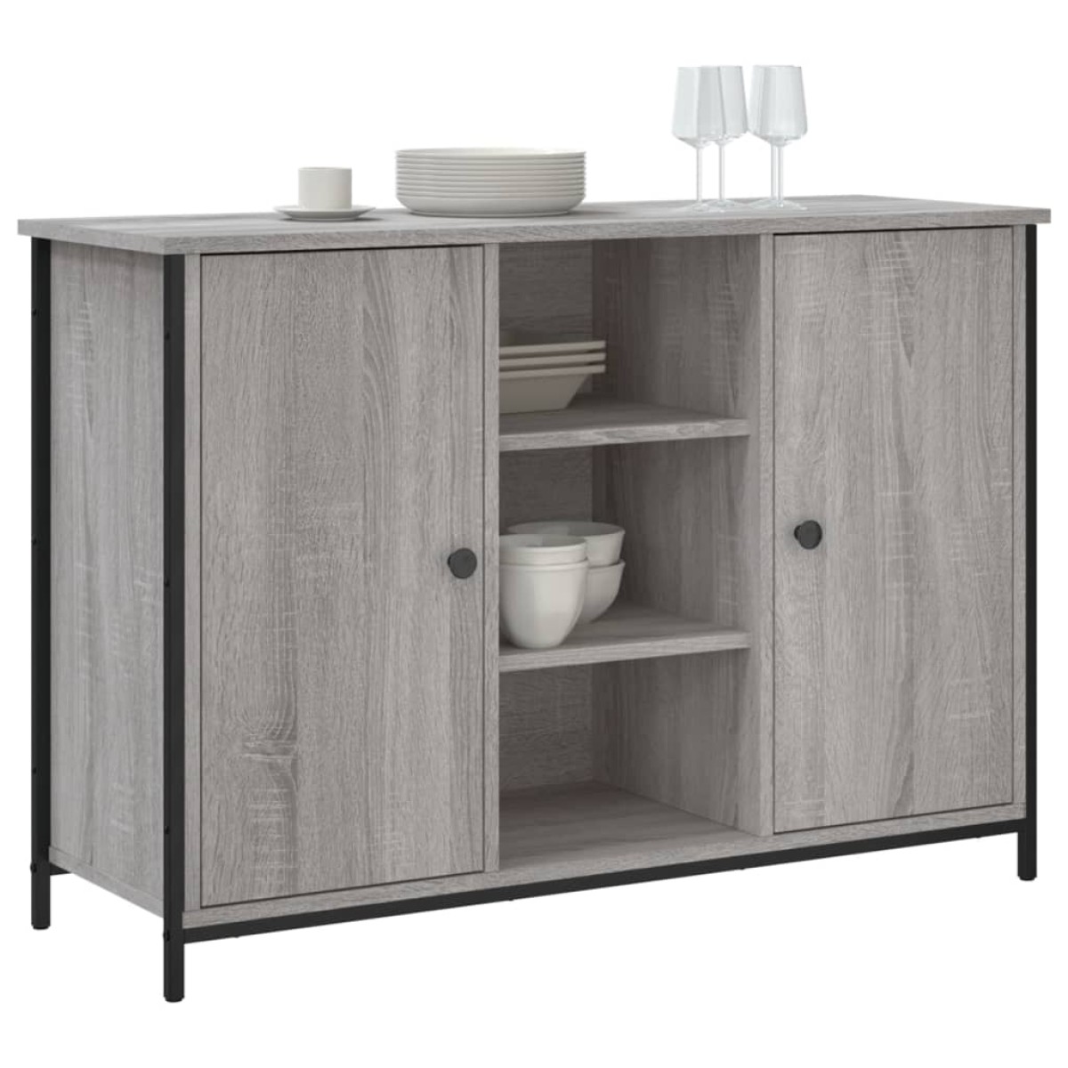 vidaXL Μπουφές Γκρι Sonoma 100x35x70 εκ. από Επεξεργασμένο Ξύλο
