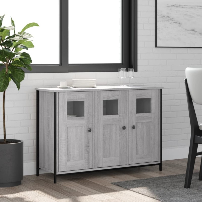 vidaXL Μπουφές Γκρι Sonoma 100x35x70 εκ. από Επεξεργασμένο Ξύλο