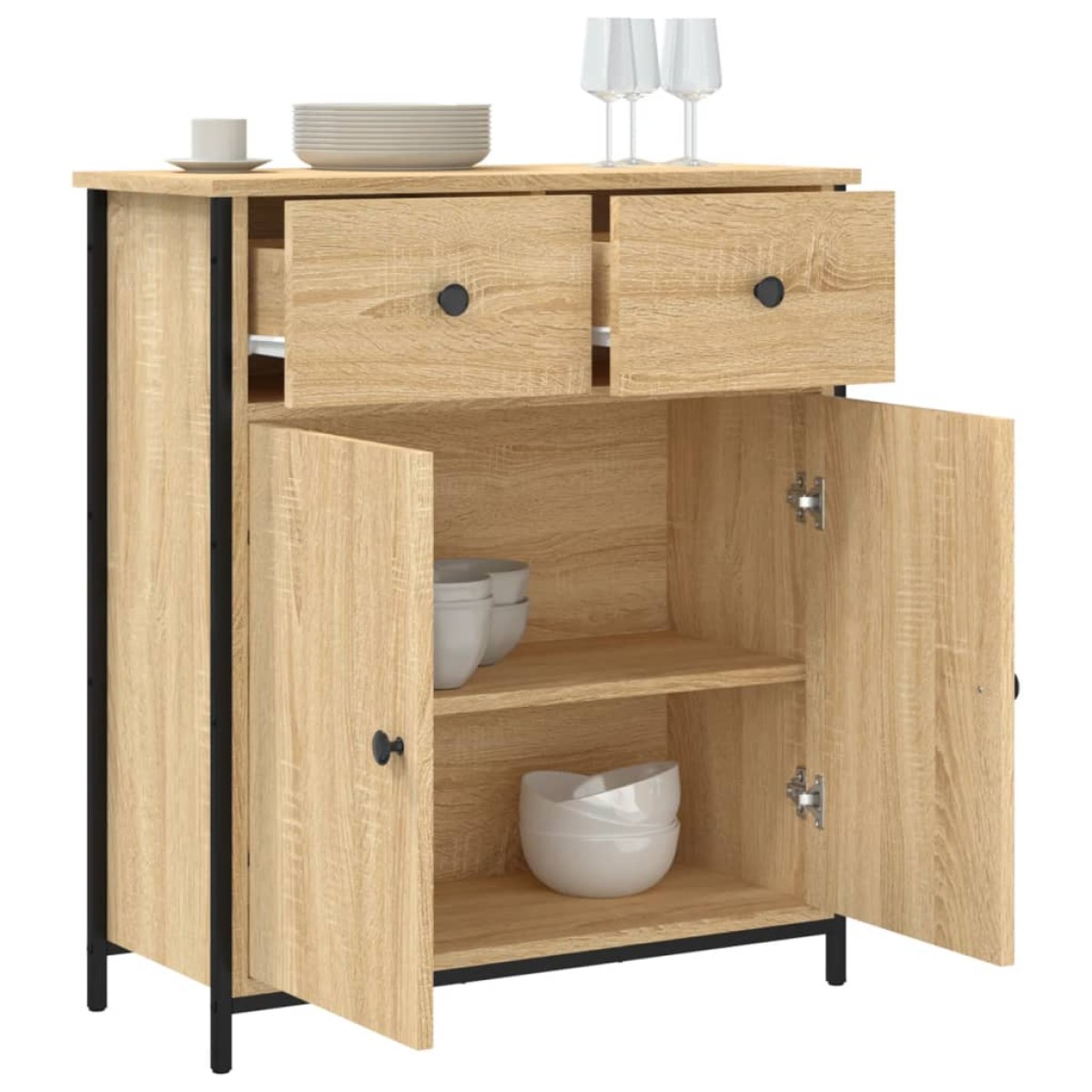 vidaXL Ντουλάπι Sonoma Δρυς 70x30x80 εκ. Επεξεργασμένο Ξύλο
