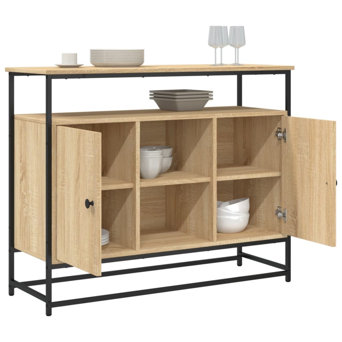 vidaXL Ντουλάπι Sonoma δρυς 100x35x80 εκ. Επεξεργασμένο Ξύλο