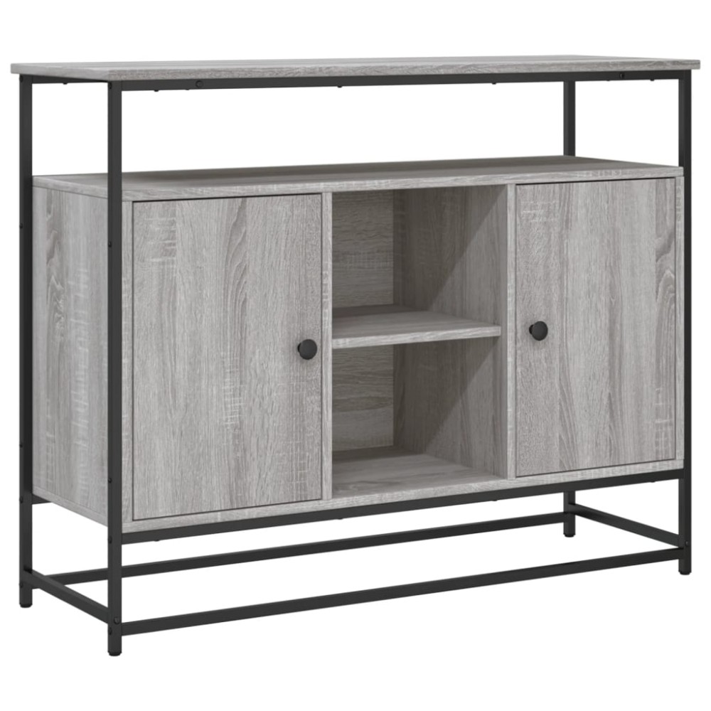 vidaXL Μπουφές Γκρι Sonoma 100x35x80 εκ. από Επεξεργασμένο Ξύλο