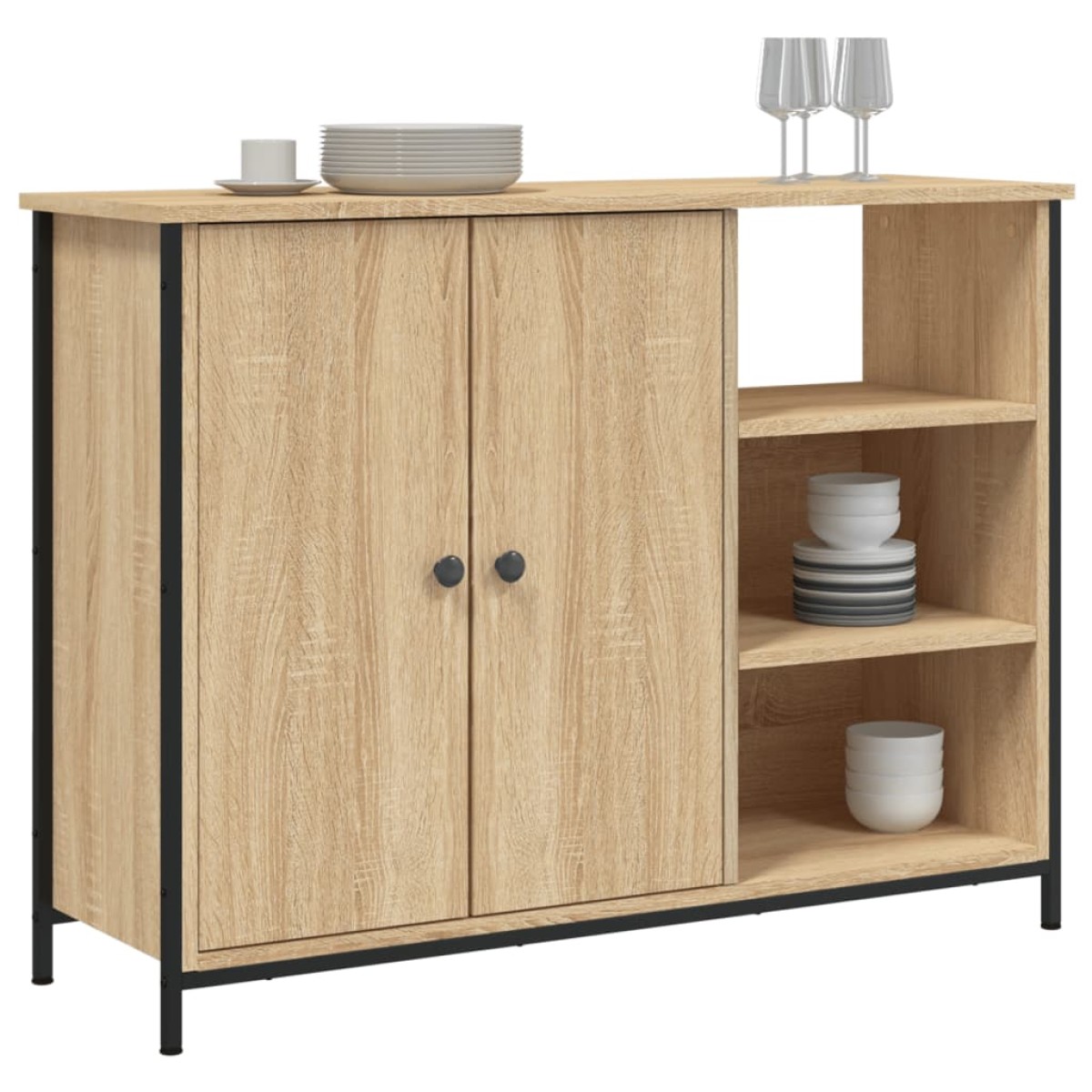 vidaXL Ντουλάπι Sonoma Δρυς 100 x 33 x 75 εκ. από Επεξεργασμένο Ξύλο