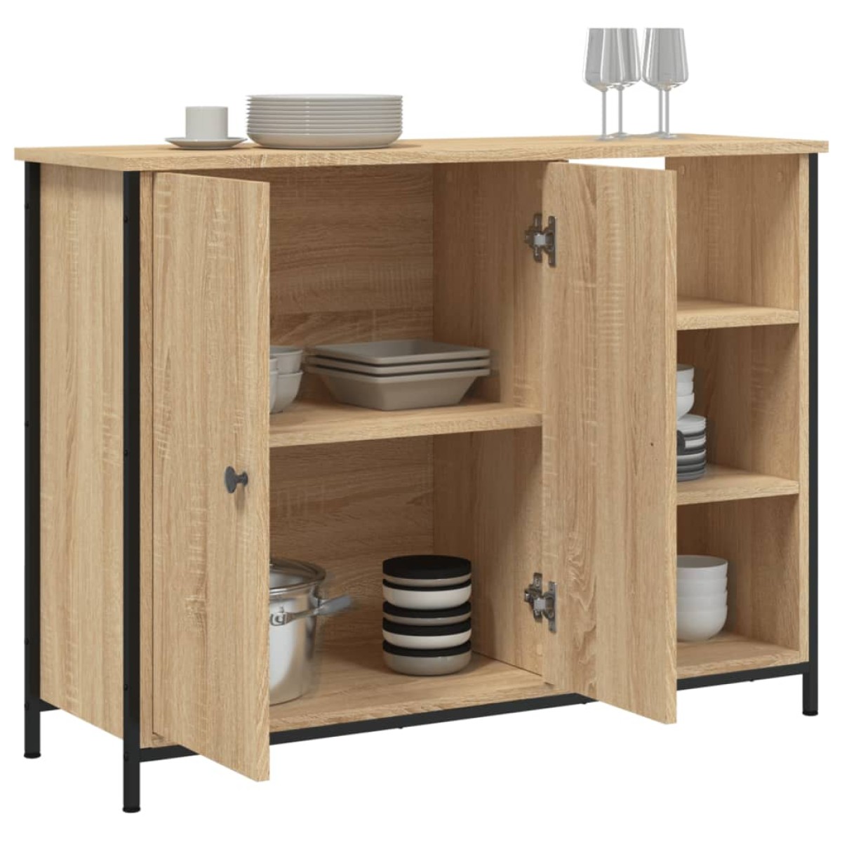 vidaXL Ντουλάπι Sonoma Δρυς 100 x 33 x 75 εκ. από Επεξεργασμένο Ξύλο