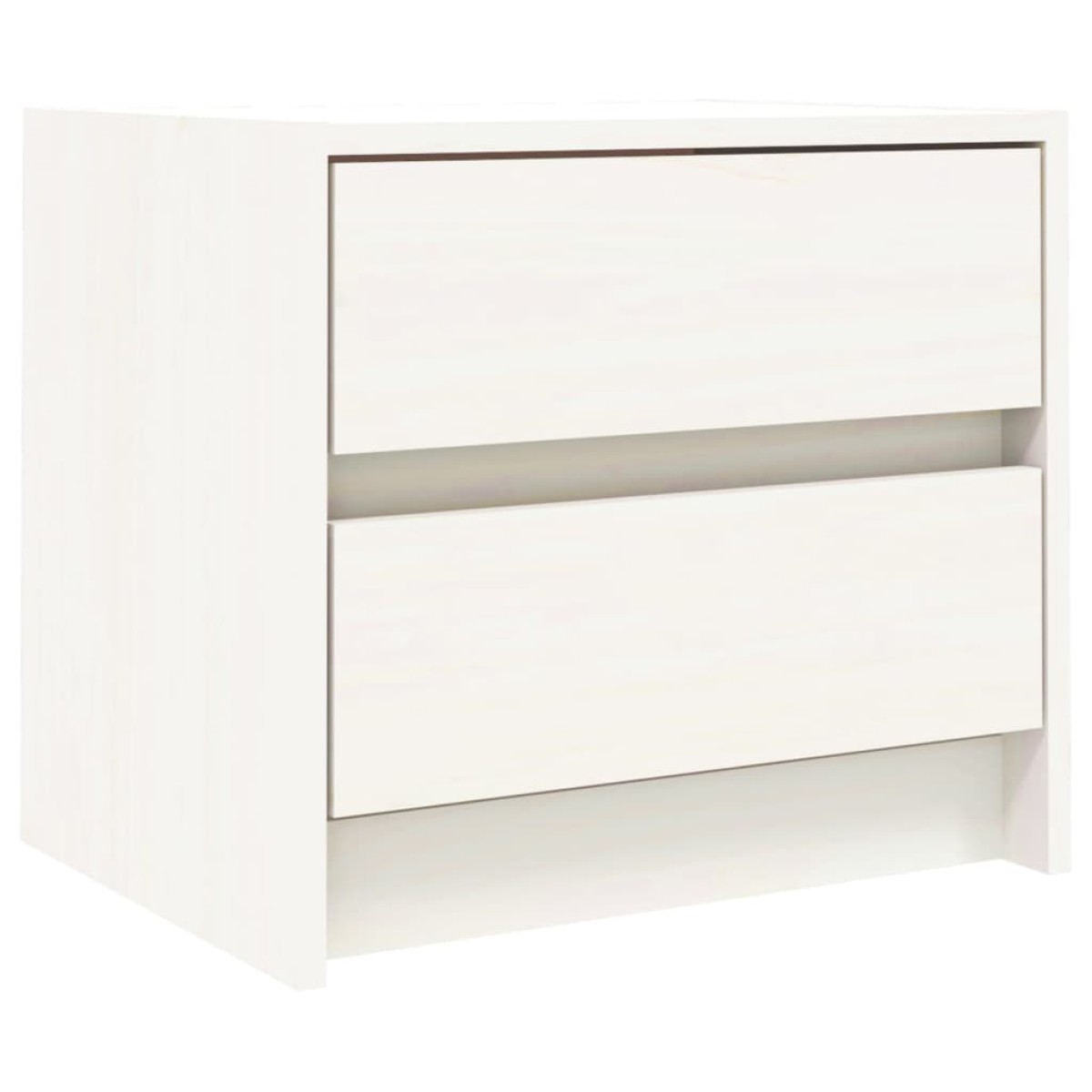 vidaXL Κομοδίνα 2 τεμ. Λευκά 40 x 31 x 35,5 εκ. από Μασίφ Ξύλο Πεύκου