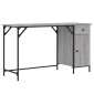 vidaXL Γραφείο Υπολογιστή Γκρι Sonoma 131x48x75 εκ. Επεξεργασμένο Ξύλο
