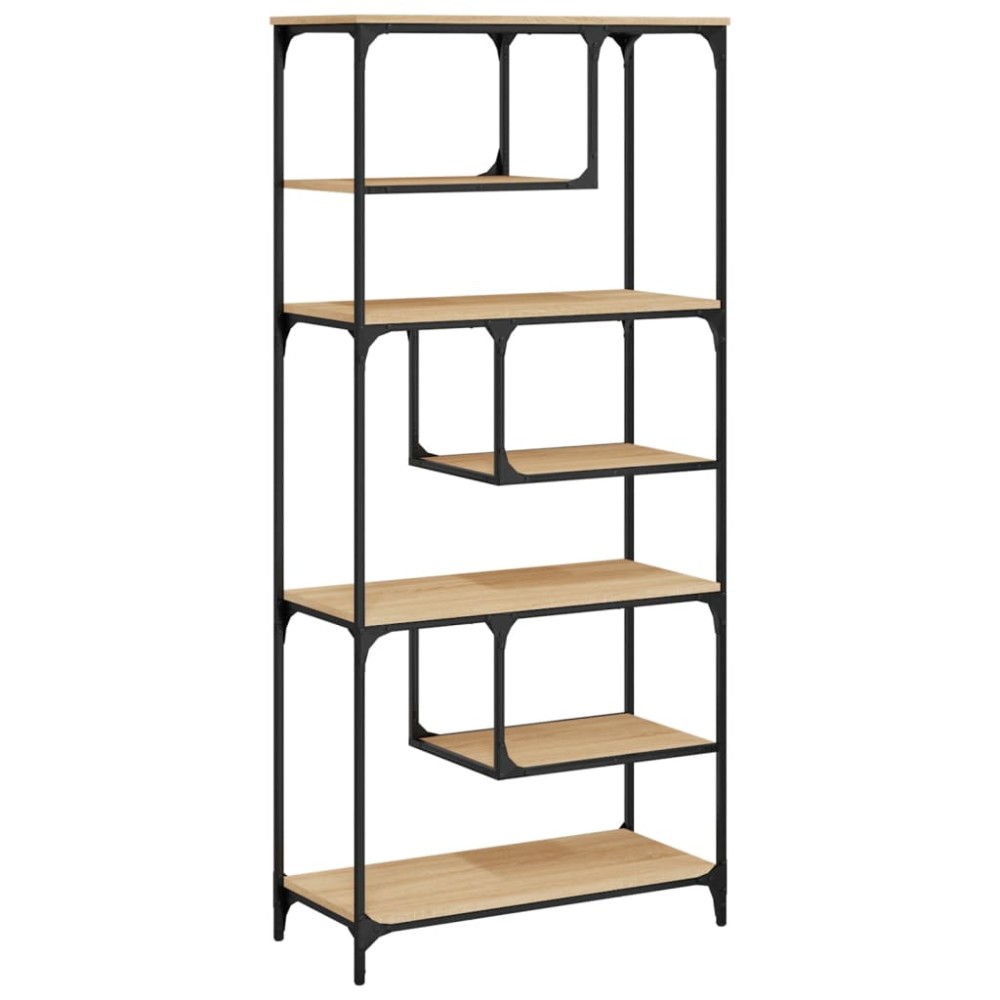vidaXL Βιβλιοθήκη Sonoma Δρυς 81x36x176 εκ. από Επεξεργασμένο Ξύλο