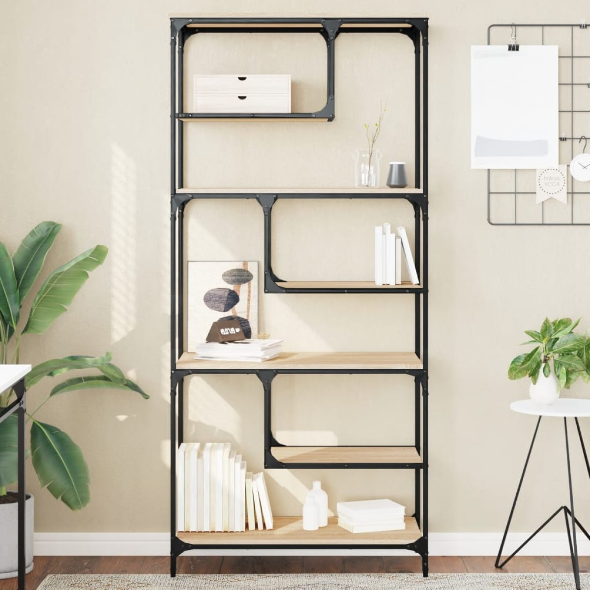 vidaXL Βιβλιοθήκη Sonoma Δρυς 81x36x176 εκ. από Επεξεργασμένο Ξύλο