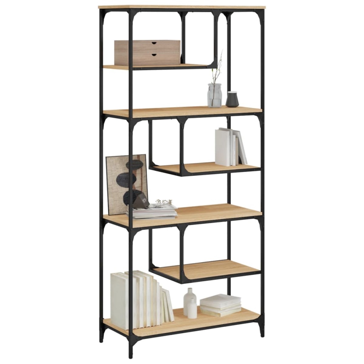 vidaXL Βιβλιοθήκη Sonoma Δρυς 81x36x176 εκ. από Επεξεργασμένο Ξύλο