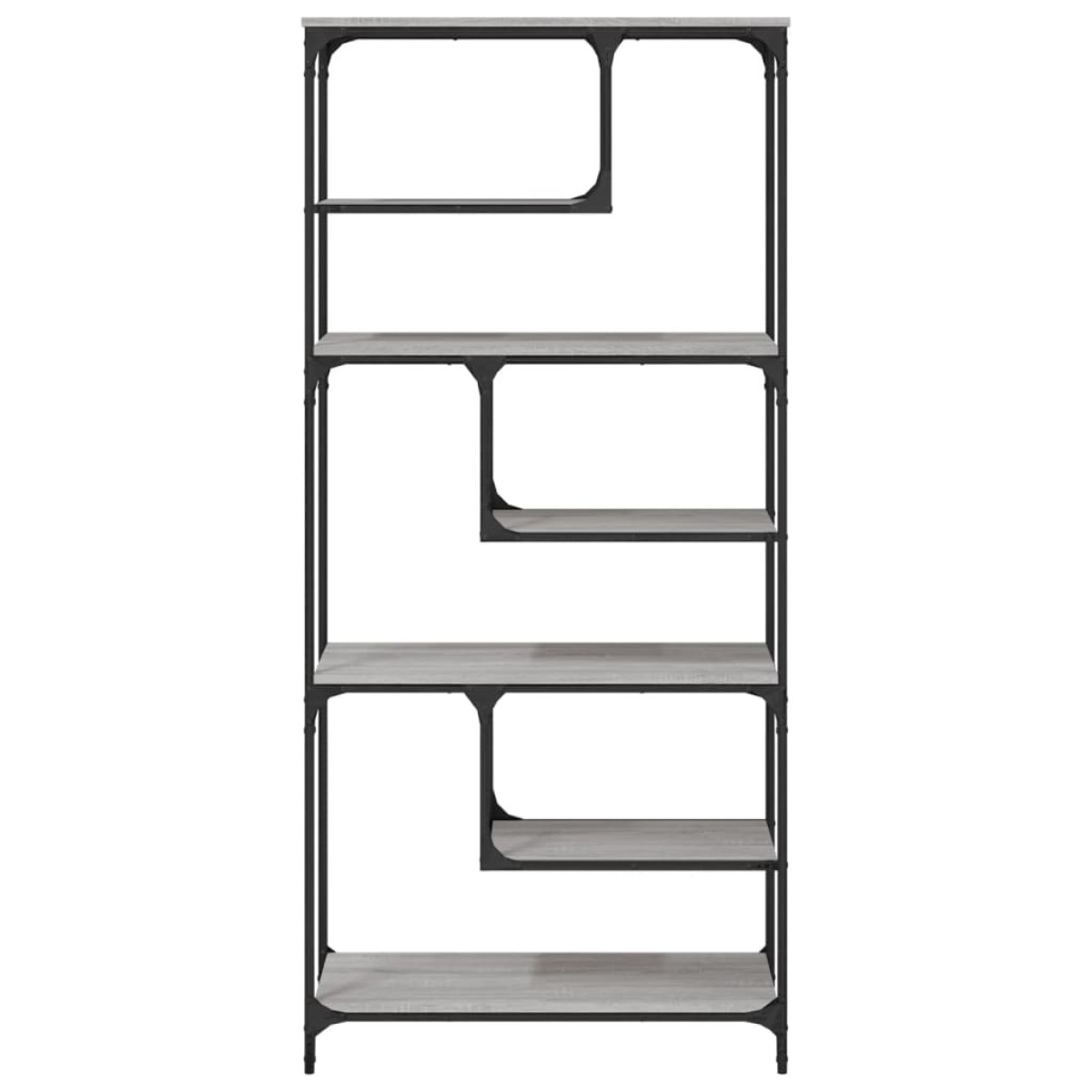 vidaXL Βιβλιοθήκη Γκρι Sonoma 81x36x176 εκ. από Επεξεργ. Ξύλο