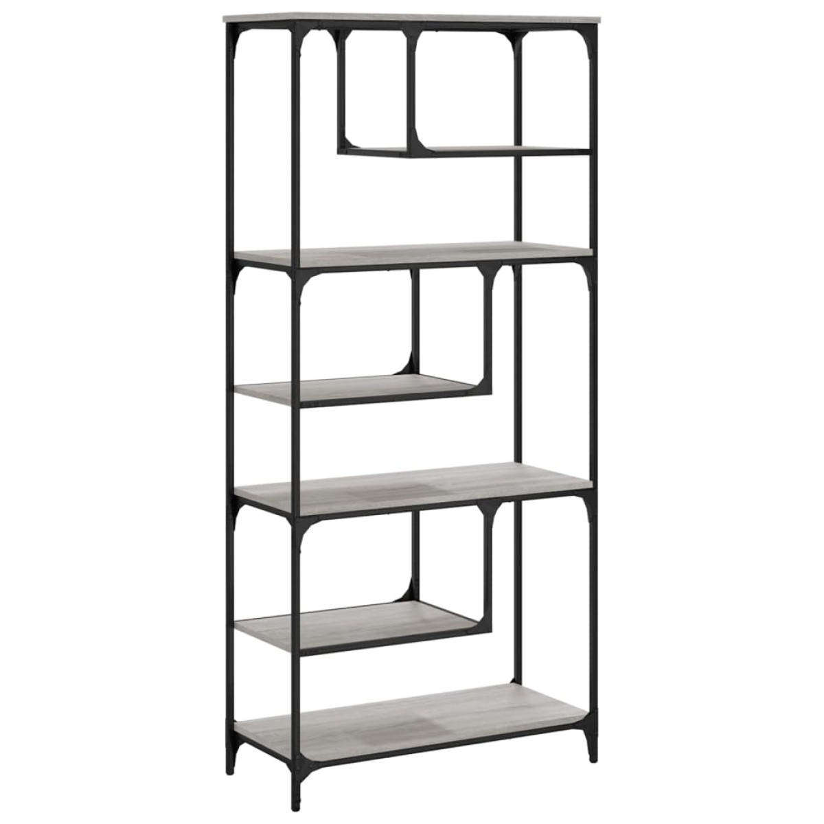 vidaXL Βιβλιοθήκη Γκρι Sonoma 81x36x176 εκ. από Επεξεργ. Ξύλο