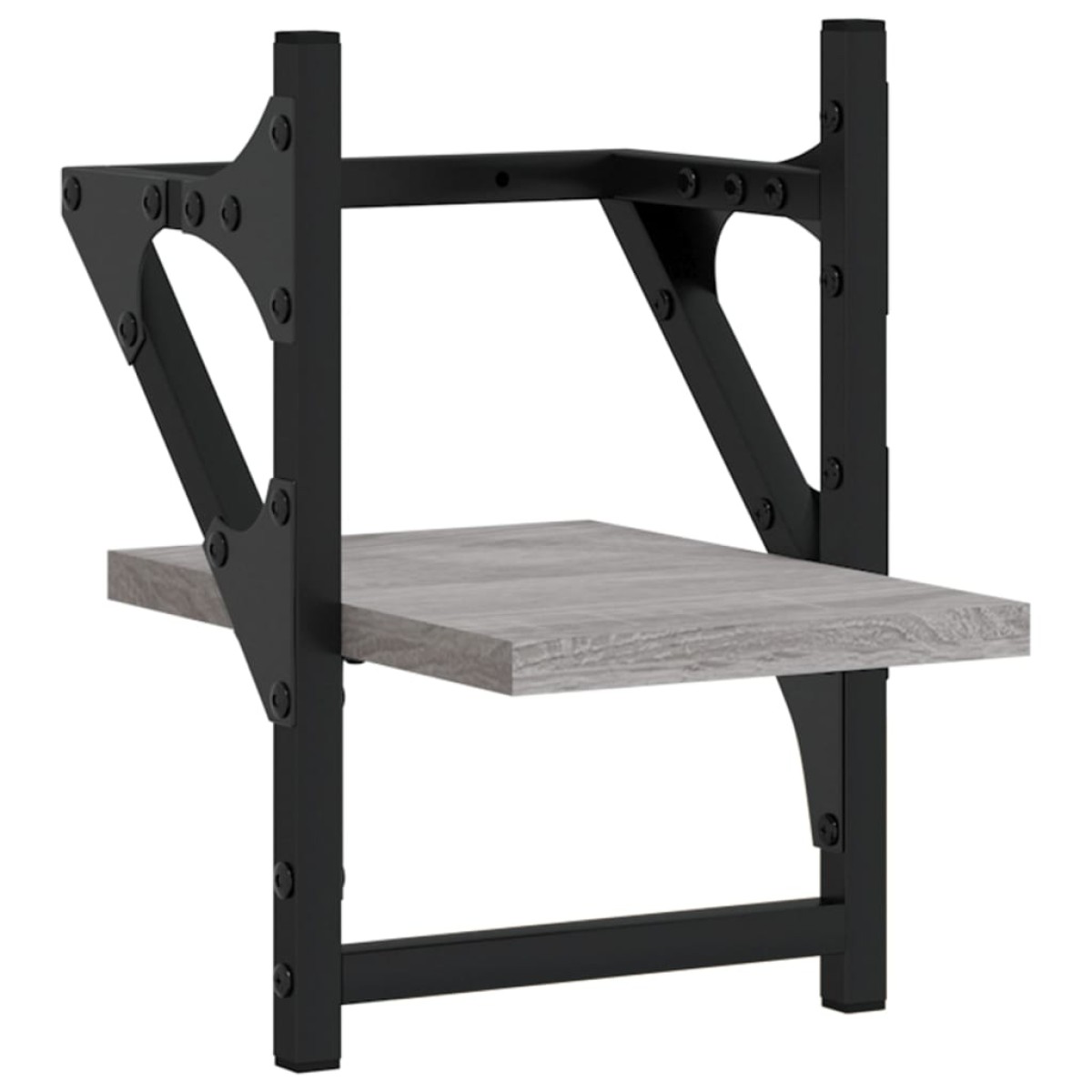 vidaXL Ράφια Τοίχου με Μπάρα 2 τεμ. Γκρι Sonoma 20x25x30 εκ.