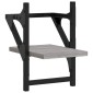 vidaXL Ράφια Τοίχου με Μπάρα 2 τεμ. Γκρι Sonoma 20x25x30 εκ.