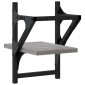 vidaXL Ράφια Τοίχου με Μπάρα 2 τεμ. Γκρι Sonoma 20x25x30 εκ.