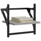 vidaXL Ράφια Τοίχου με Μπάρα 2 τεμ. Γκρι Sonoma 30x25x30 εκ.