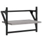vidaXL Ράφια Τοίχου με Μπάρα 2 τεμ. Γκρι Sonoma 40x25x30 εκ.