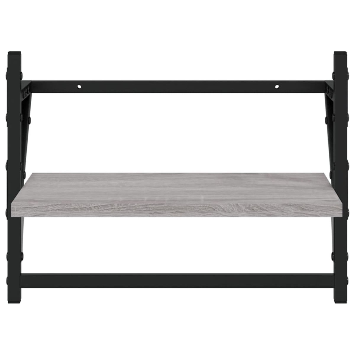 vidaXL Ράφια Τοίχου με Μπάρα 2 τεμ. Γκρι Sonoma 40x25x30 εκ.
