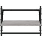vidaXL Ράφια Τοίχου με Μπάρα 2 τεμ. Γκρι Sonoma 40x25x30 εκ.