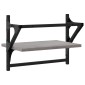 vidaXL Ράφια Τοίχου με Μπάρα 2 τεμ. Γκρι Sonoma 40x25x30 εκ.